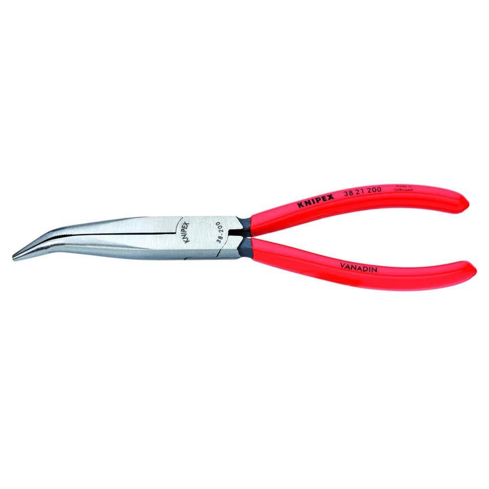 KNIPEX 8 in. Angled Long Nose Pliers 38 21 200 - The Home Depot