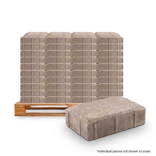 Plaza 8.27 in. L x 5.51 in. W x 2.36 in. H Rectangular Desert Blend Concrete Paver (360-Pieces/112 sq. ft. /Pallet)