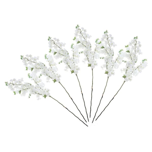 A & B Home 40 in. White Artificial Assorted Flowers Floral Arrangements