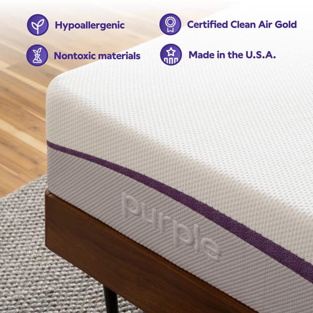 California King White Gel Memory Foam Mattress with Medium Comfort
