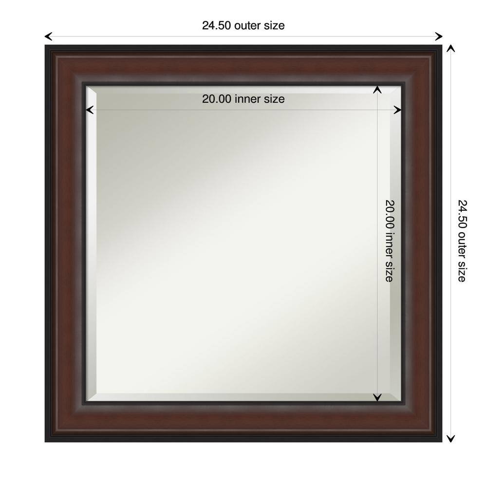 Harvard Walnut Medium Rectangular Framed Bathroom Mirror