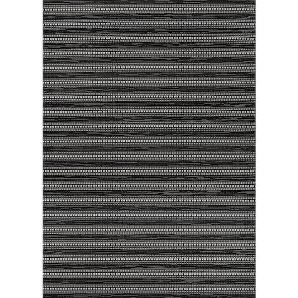Afuera Beachcomber Onyx-Shell 7 ft. x 10 ft. Indoor/Outdoor Area Rug