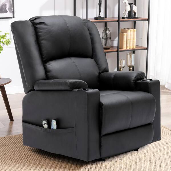 Lucklife Brown Power Lift Recliner Chairs for Elderly with Heated Massage,  Lumbar Pillow HD-H1150-BROWN-KD - The Home Depot