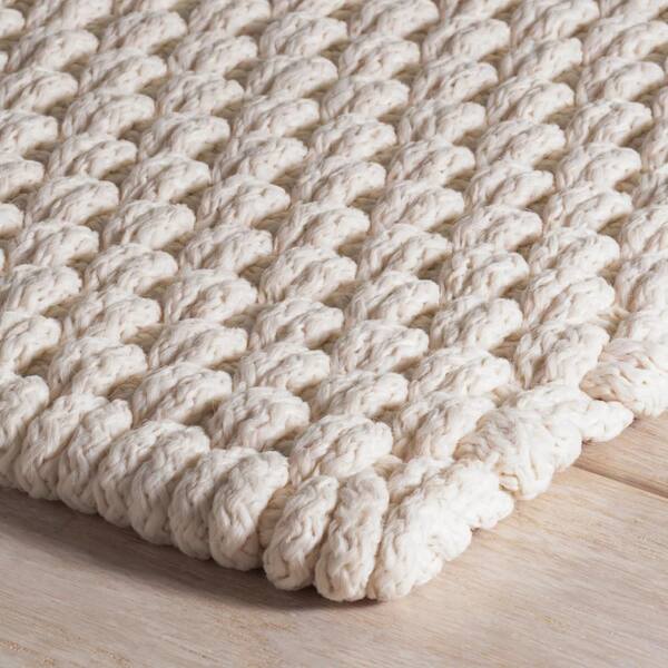 Rope Handwoven Ivory 6 ft. x 9 ft. Outdoor Area Rug