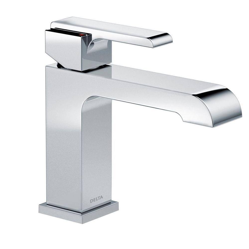 Sleek Modern 7" Chrome Single-Hole Brass Bathroom Faucet