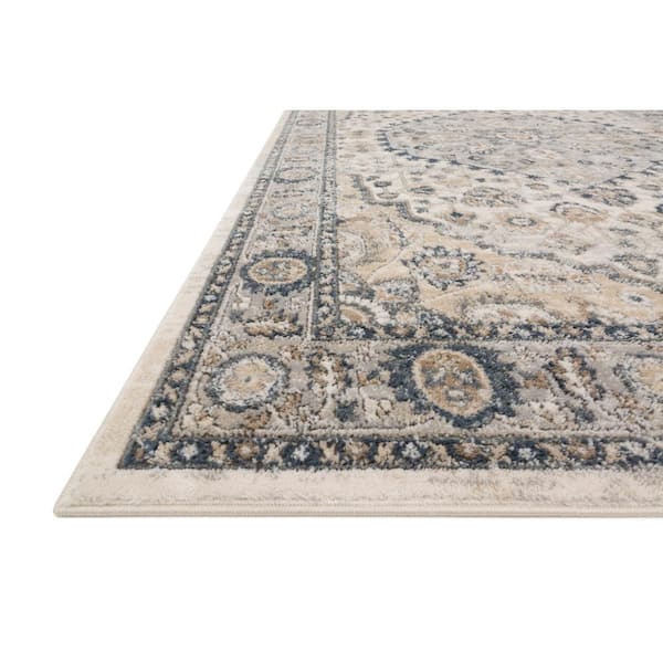 Teagan Natural/Lt. Grey 2 ft. 8 in. x 4 ft. Traditional Area Rug
