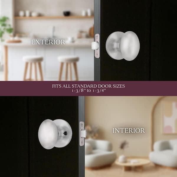 Beale Satin Nickel Hall/Closet Passage Door Knob
