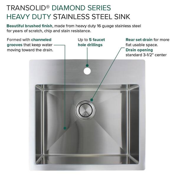 Transolid White Kitchen Sink Drain Kit in the Sink Drains