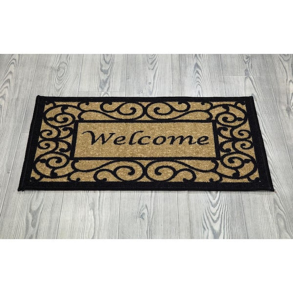  Benissimo-Modern Mats, 20”x32” Ultra-Thin Lodge Doormat, 0.1  Thick Front Back Mat Rubber Backing, Non Slip, Indoor & Outdoor,  Waterproof, Use for Entry, Patio, Busy Area, Plaid Welcome Woods : Patio,  Lawn