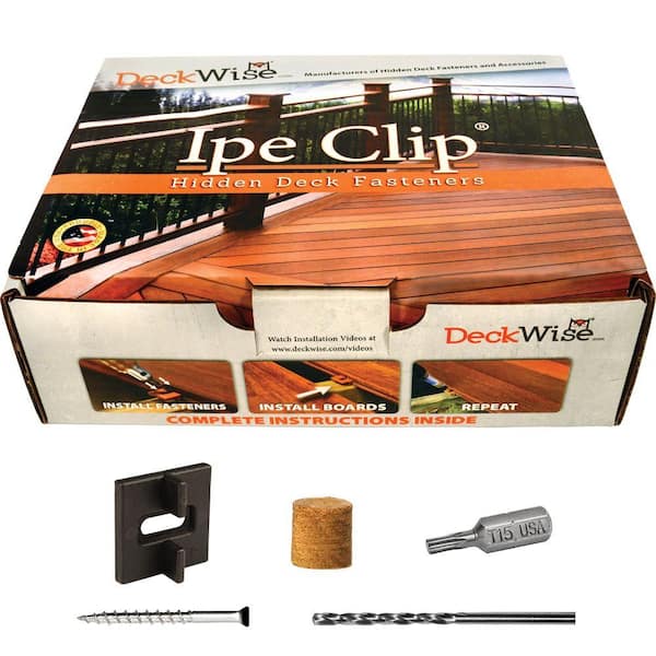 DeckWise Extreme Ipe Clip Black Biscuit Style Hidden Deck Fastener Kit for Hardwoods (175-Pack)