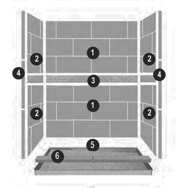 Del Mar 12 in. x 4 in. x 24 in. Shower Niche in Wet Cement Del Mar 12 in. x 4 in. x 24 in. Shower Niche in Wet Cement