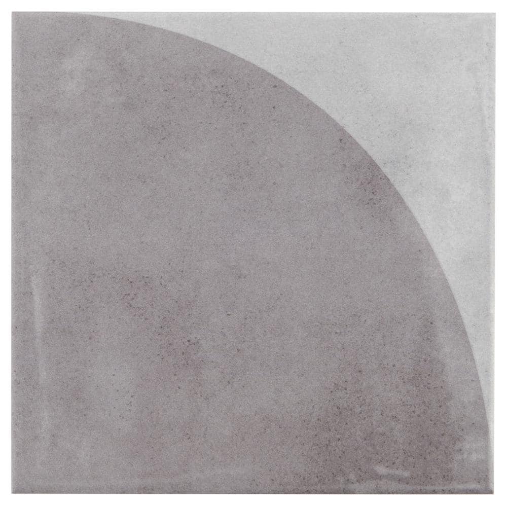 Quincy 8x8 Gray Porcelain Geometric Floor and Wall Tile