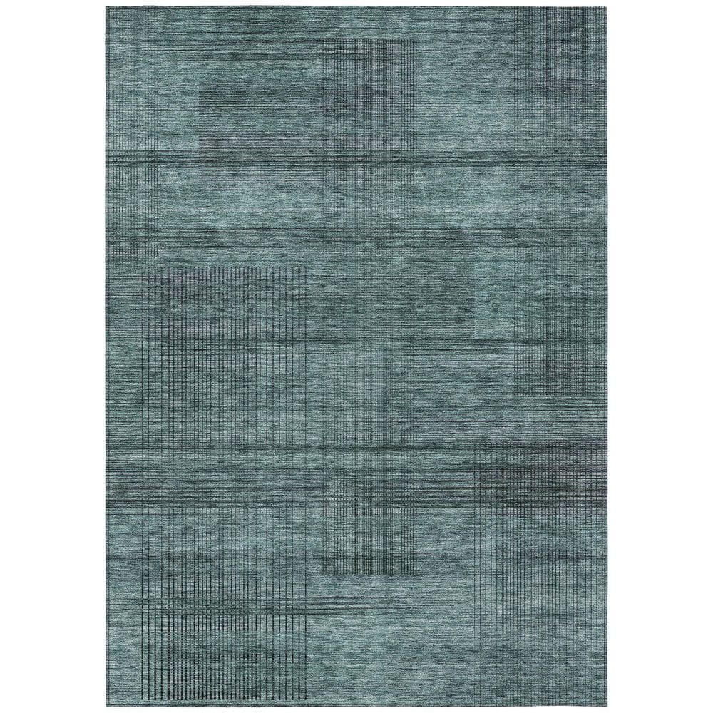 Chantille Machine Washable Indoor/Outdoor Abstract ACN820 Teal 8 ft. x 10 ft. Area Rug price history on PriceWatchPro