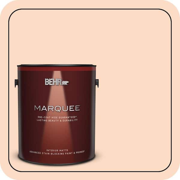 BEHR MARQUEE 1 gal. #250C-2 Sugared Peach Matte Interior Paint & Primer