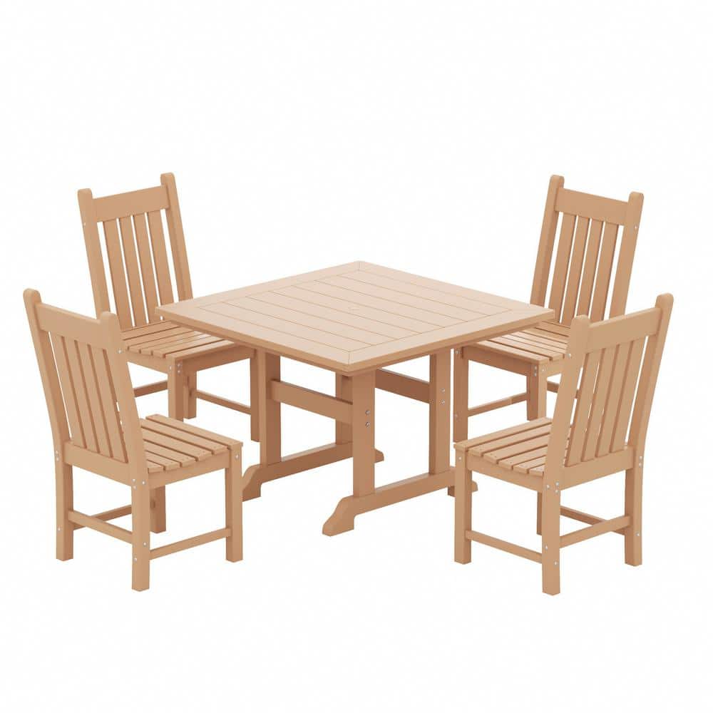 Teak Armless Outdoor Patio Dining Chair