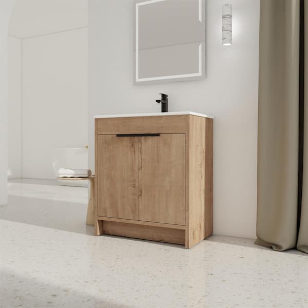 FUNKOL 30 inWx34.3 inH Modern Elegant Freestanding Bathroom
