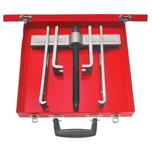 8 Piece Cased Set of 10 Ton 2 Arm Pullers with 4 Jaws