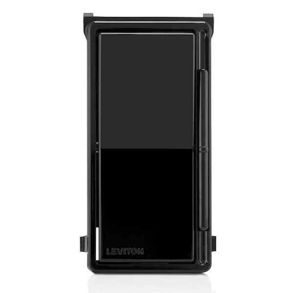 Leviton Decora Slide Dimmer Switch Color Change Faceplate with locator light - Black DSKIT-E