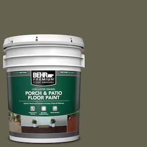 5 gal. #N350-7A Mountain Olive Low-Lustre Enamel Interior/Exterior Porch and Patio Floor Paint