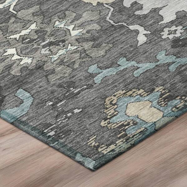 Chantille Machine Washable Indoor/Outdoor Abstract ACN3158 Gray 8 ft. x 10 ft. Area Rug