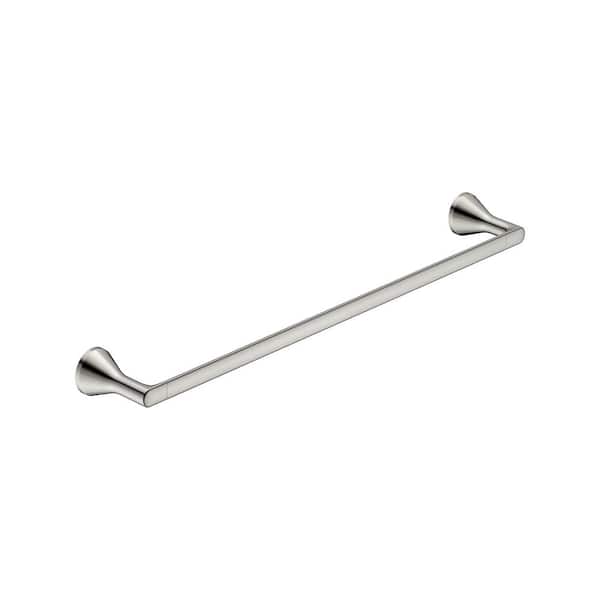 Aspirations 24 in. Wall Mounted Towel Bar in Brushed Nickel