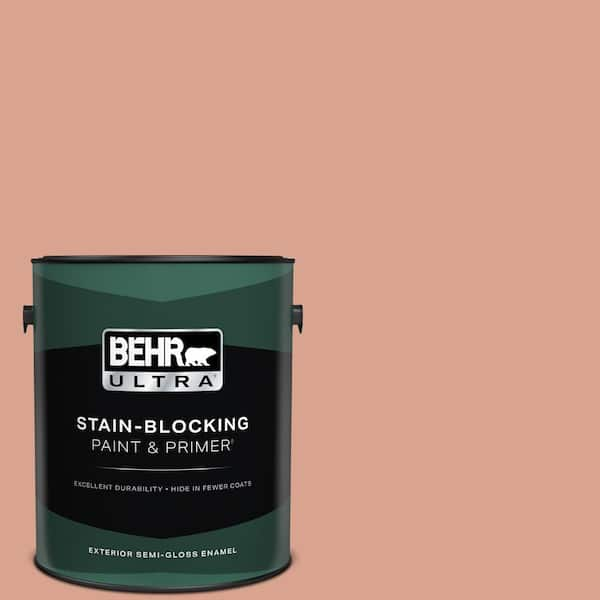 BEHR ULTRA 1 gal. Home Decorators Collection #HDC-CT-13 Apricotta Semi-Gloss Enamel Exterior Paint & Primer