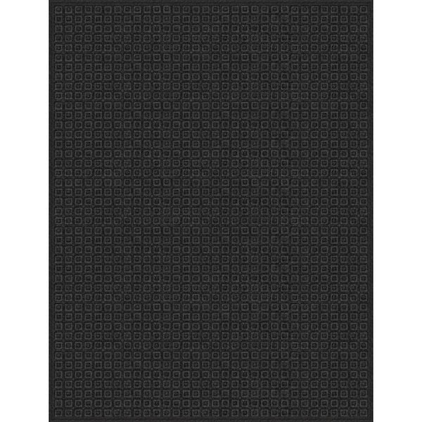 Recycled Onyx 5 ft. x 6.6 ft. Fiber and Rubber Non-Slip Indoor Outdoor Commercial Utility Floor Mat