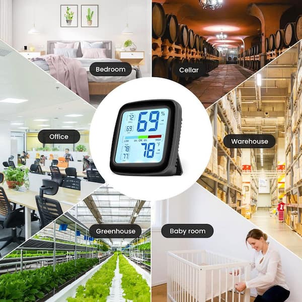 Digital Wireless Thermometer Hygrometer with Pro Accuracy Humidity Gauge and Calibration Function