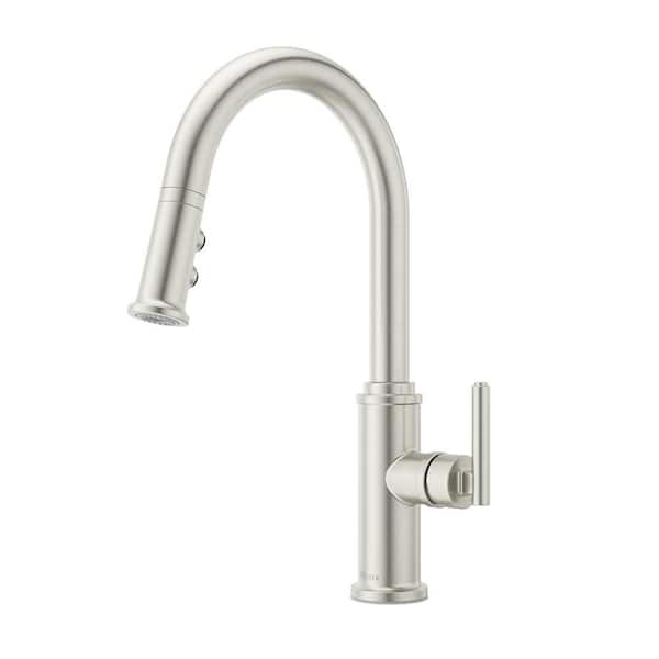 Capistrano 1-Handle 15.75 in. H Pull Down Sprayer Kitchen Faucet with 360° Spout Swivel in Spot Defense Stainless Steel