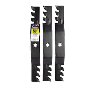 3 Blade Commercial Mulching Set for Many 50 in. MTD, Cub Cadet, Troy-Bilt Mowers Replaces OEM #'s 742-04053A, 942-04053A