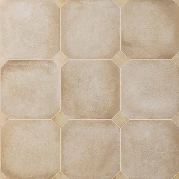 Laverton Octagon Beige 8 in. x 8 in. Porcelain Floor and Wall Tile (10.75 sq. ft. /Case)