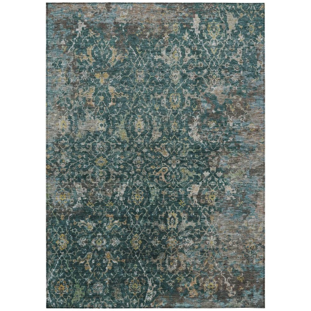 Chantille Machine Washable Indoor/Outdoor Abstract ACN2359 Teal 3 ft. x 4 ft. Area Rug price history on PriceWatchPro