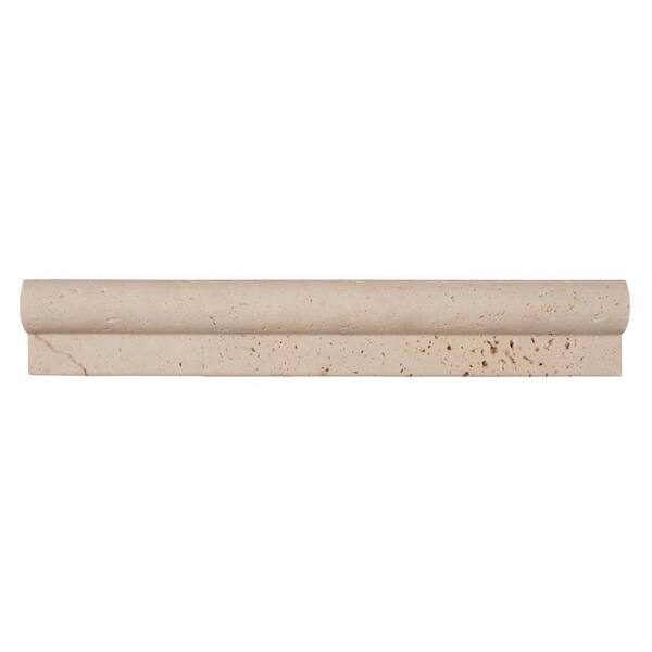 Msi Ivory Rail Molding 2 In X 12 Honed Travertine Wall Tile 1 Lin Ft Thdw1 Mr Ivo The Home Depot Honed Travertine Wall Tile, Travertine Trim Chair Rail