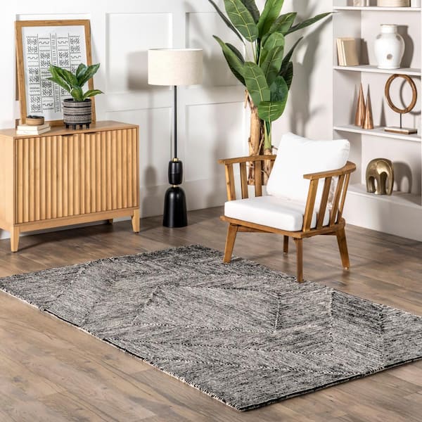 Heidi Modern Hand Tufted Wool Charcoal 8 ft. x 10 ft. Area Rug