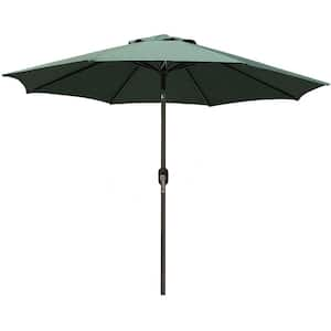 2.2 M Outdoor Fishing Parasol Umbrella With Side Panel - Dark Green