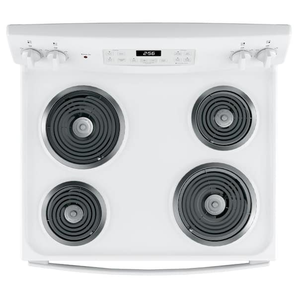 GE - 30 in. 4 Burner Element Free-Standing Electric Range in White