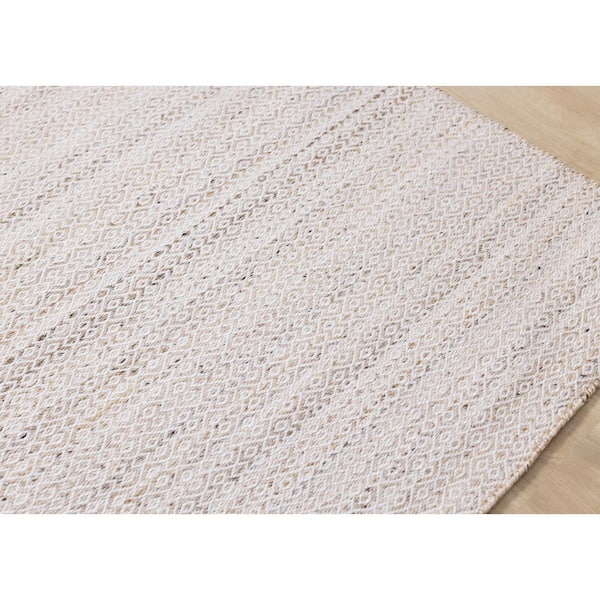 Cindara Collections 8 ft. x 11 ft. Beige Geometric Indoor Area Rug