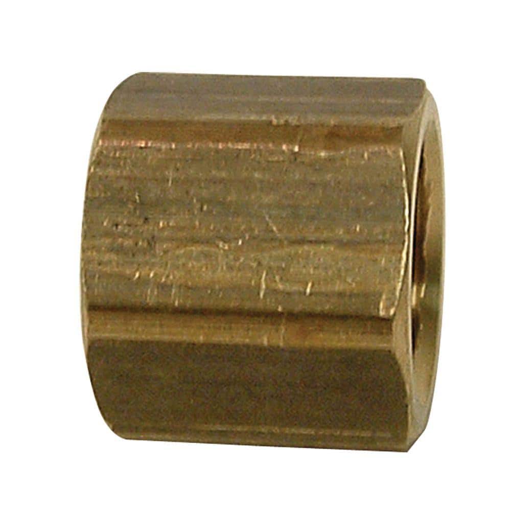Everbilt 1/4 in. OD Compression Brass Cap Fitting 801129 - The Home Depot