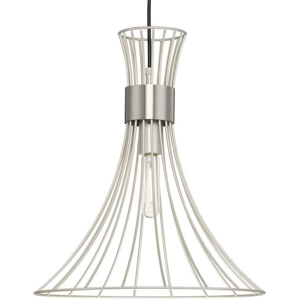 Progress Lighting Lorin Collection 18 in. 1-Light Burnished Nickel Contemporary Pendant for Kitchen