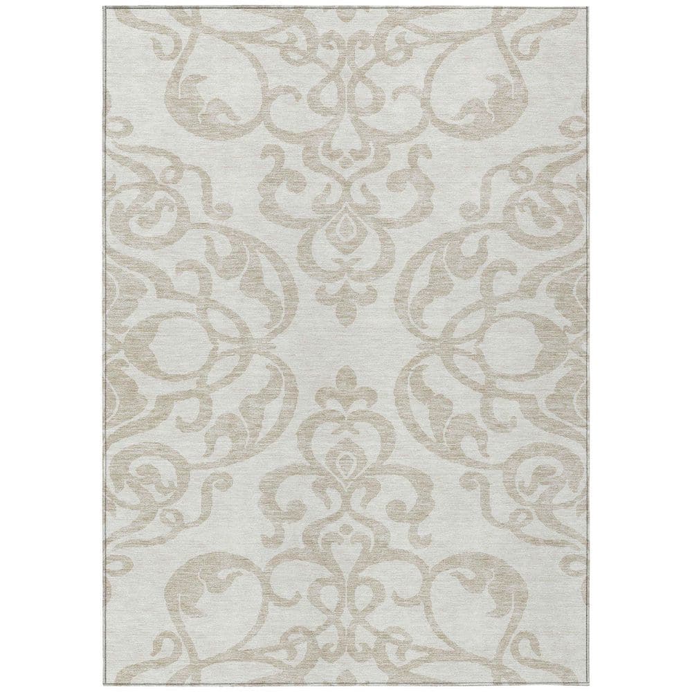 Chantille Machine Washable Indoor/Outdoor Abstract ACN973 Ivory 3 ft. x 5 ft. Area Rug price history on PriceWatchPro