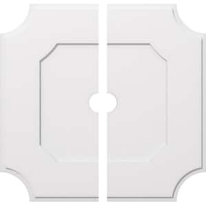 1 in. P X 24 in. C X 40 in. OD X 4 in. ID Locke Architectural Grade PVC Contemporary Ceiling Medallion, Two Piece