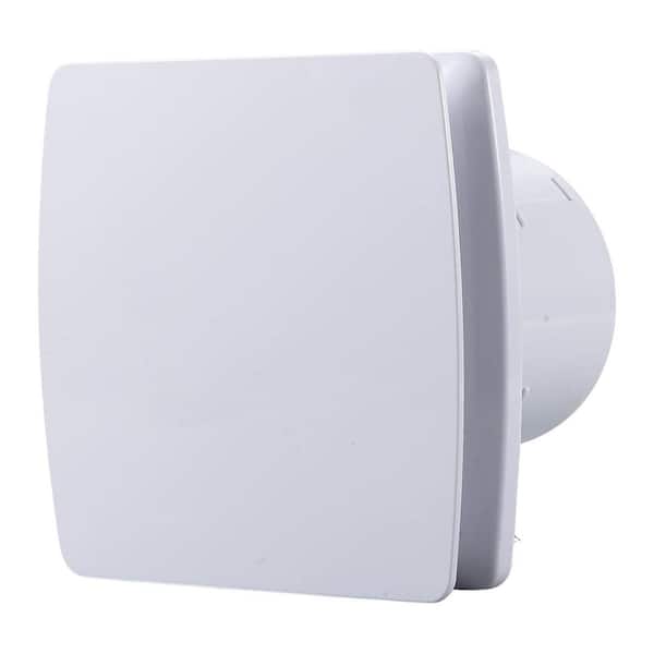 110 CFM Quiet Powerful White Square Exhaust Fan 5.9 Inch Duct Ceiling or Wall Mount for Bathroom Office