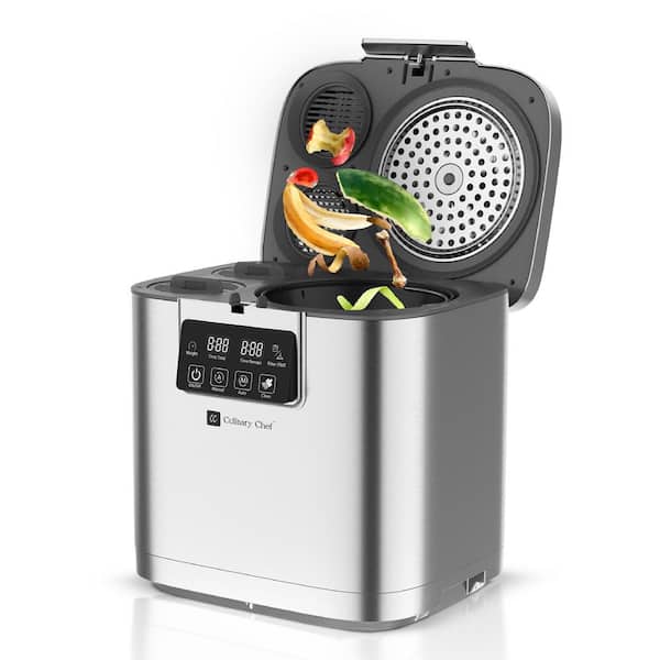 3. 8L Compact Smart Electric Food Freestanding Trash and Waste Composter in Stainless