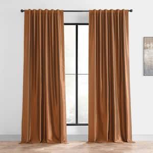 Copper Kettle Textured Rod Pocket Blackout Curtain - 50 in. W x 96 in. L (1 Panel)