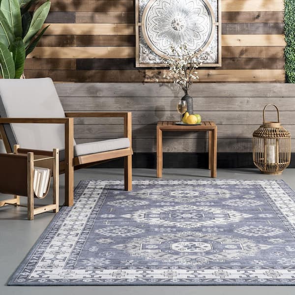 CAMILSON Machine Washable Area Rugs with Non Slip (Anti-Slip) Backing for  Living Room Bedroom, Distressed Vintage Washable Rug 8x10, Stain and Water