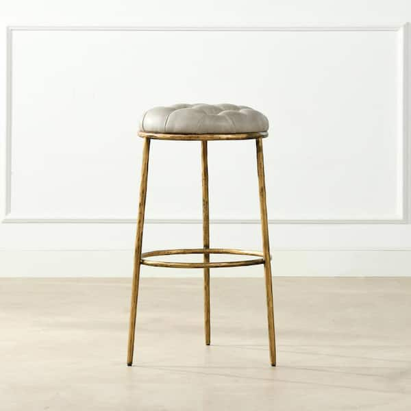 Jennifer Taylor Aerin 30 in. Hammered Brass Backless Round Bar