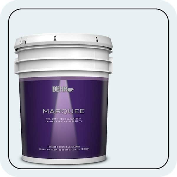 BEHR MARQUEE 5 gal. #BL-W04 Ethereal White Eggshell Enamel Interior Paint & Primer