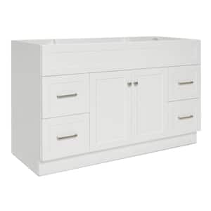 Hamlet 54 in. W x 21.5 in. D x 34.5 in. H Freestanding Bath Vanity Cabinet without Top in White