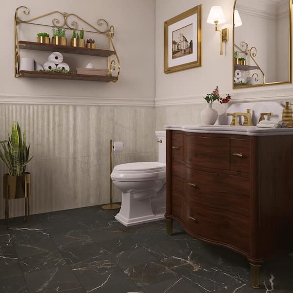 Reve Noir 12 in. x 12 in. Porcelain Floor and Wall Tile (11.63 sq. ft. /Case)