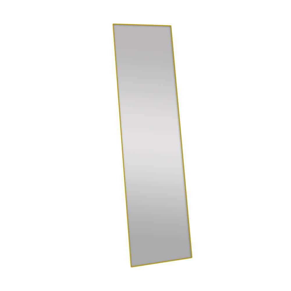 Gold 21 in. W x 64 in. Modern Aluminum Alloy Framed Rectangle Floor Standin
